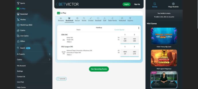 BetVictor in play